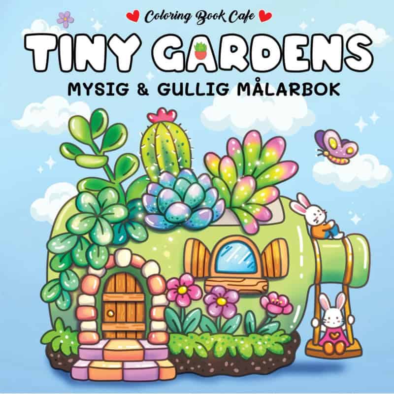 Målarbok Cozy Tiny Gardens