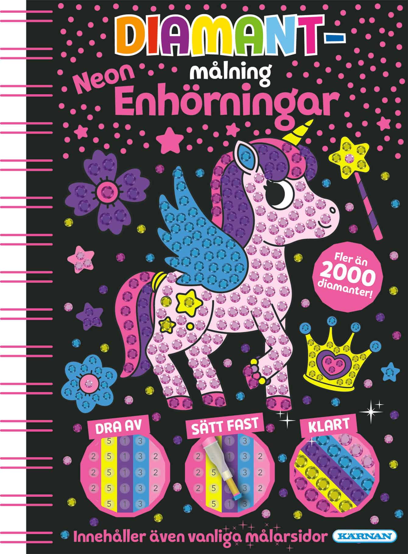Diamantmålning Enhörningar Neon
