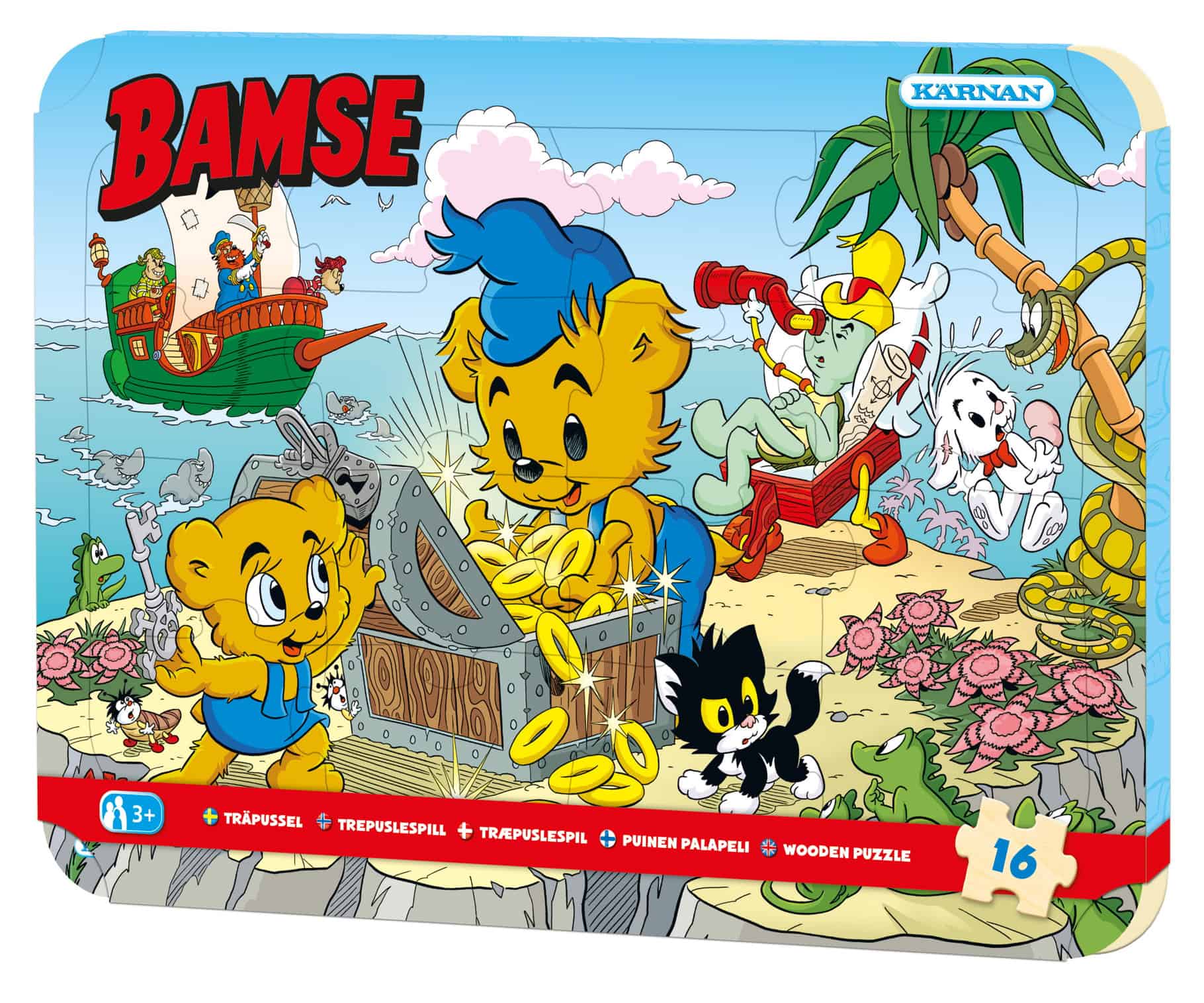 Rampussel 16 Bitar Bamse Sjörövare