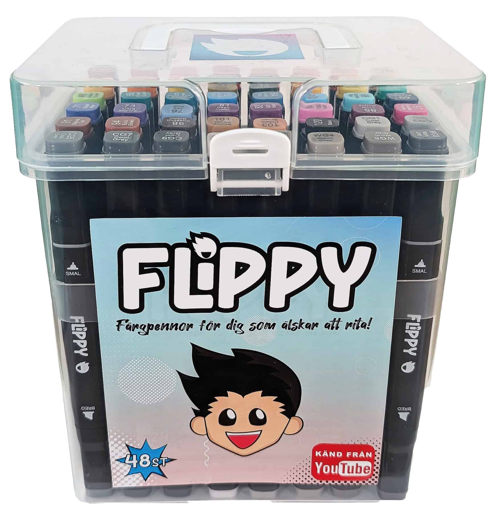 Flippy Fiberpennor 48-Pack