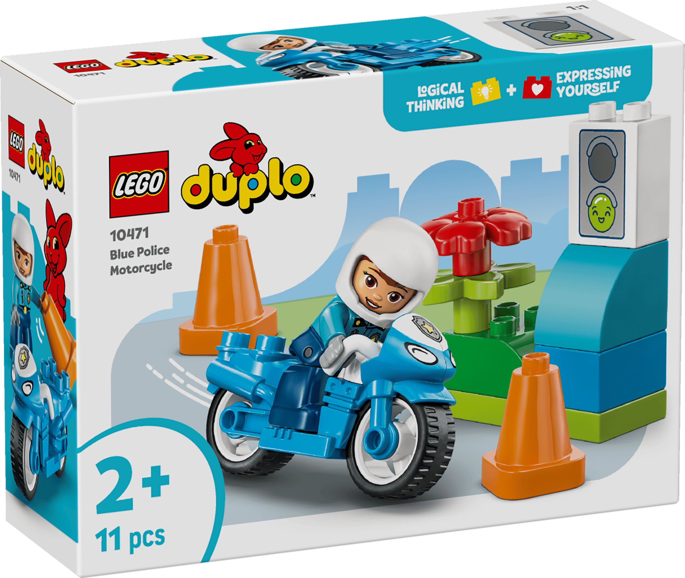 LEGO 10471 DUPLO TOWN BLÅ POLISMOTORCYKEL