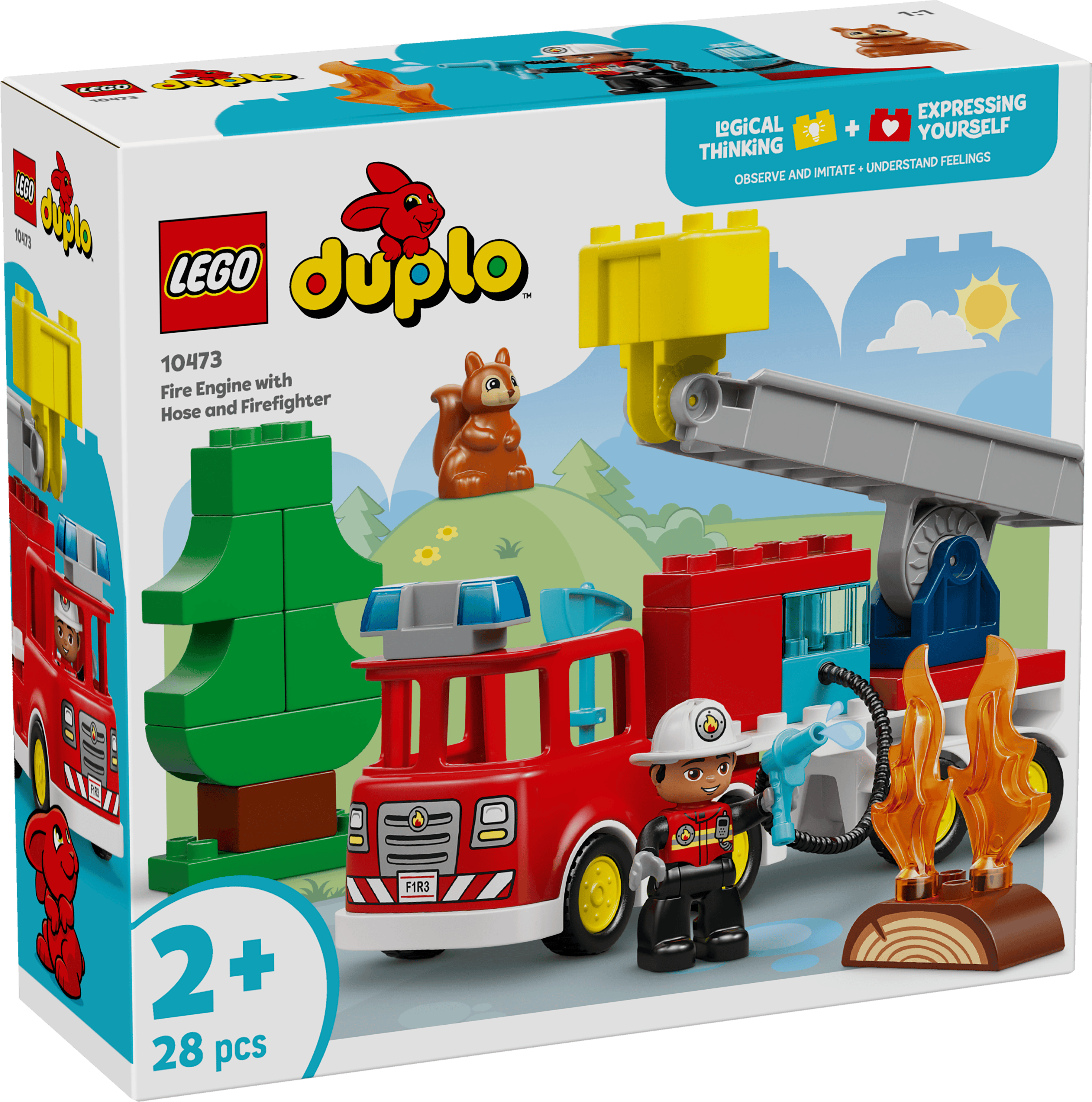 LEGO 10473 DUPLO TOWN BRANDBIL MED SLANG OCH BRANDMAN