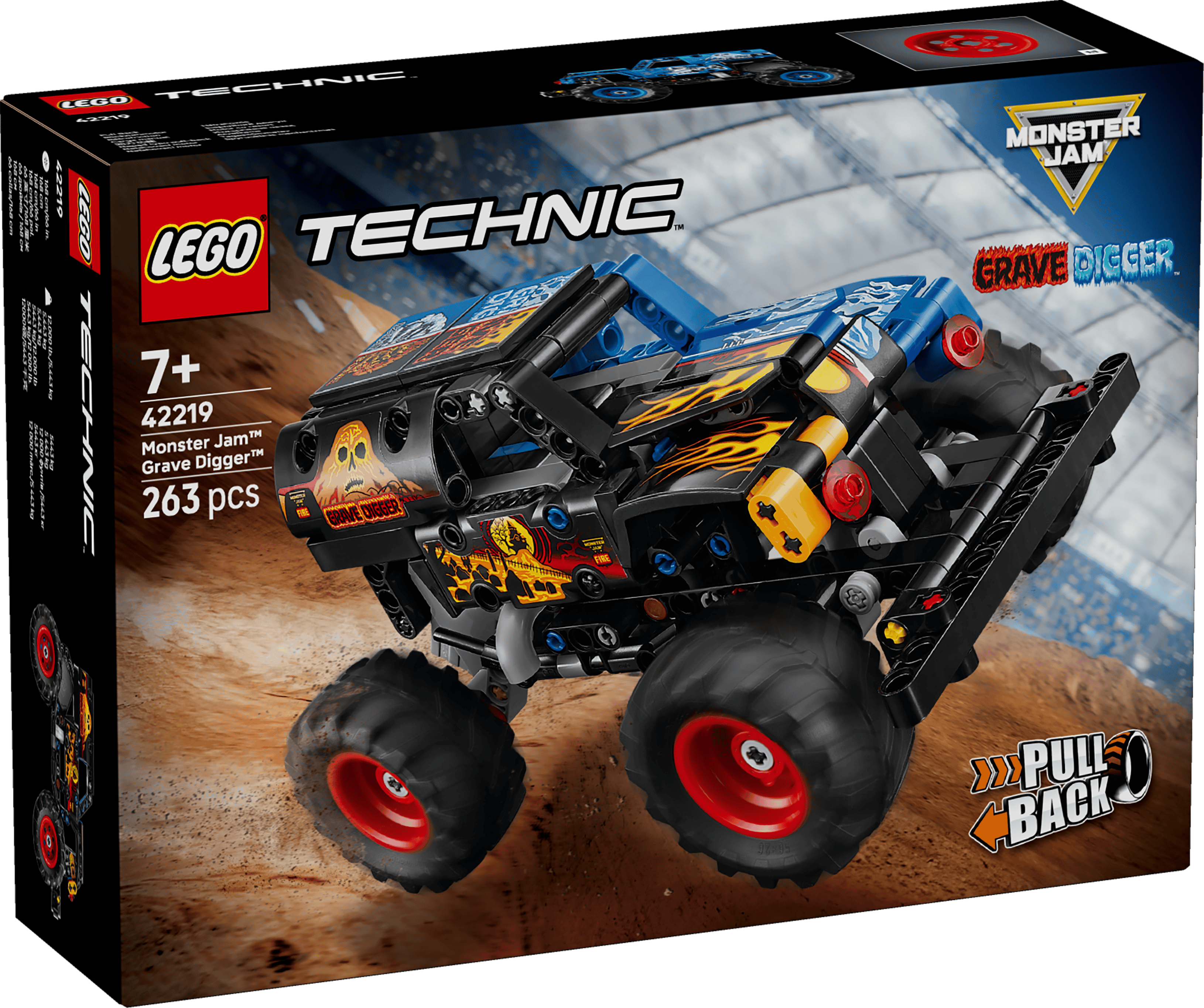 LEGO 42219 TECHNIC MONSTER JAM™ GRAVE DIGGER™ ELD OCH IS