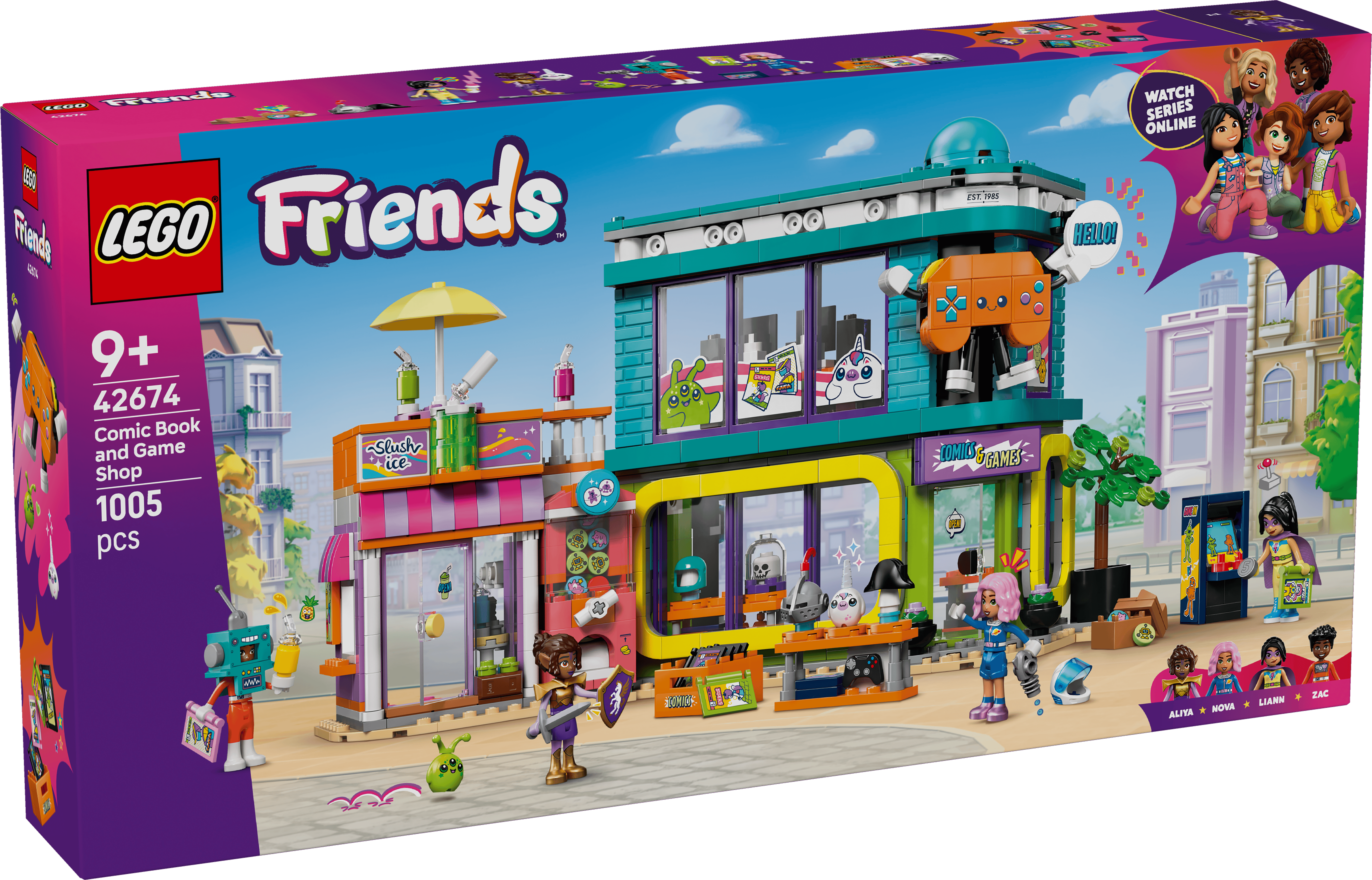 LEGO 42674 FRIENDS SPEL- OCH SERIETIDNINGSBUTIK