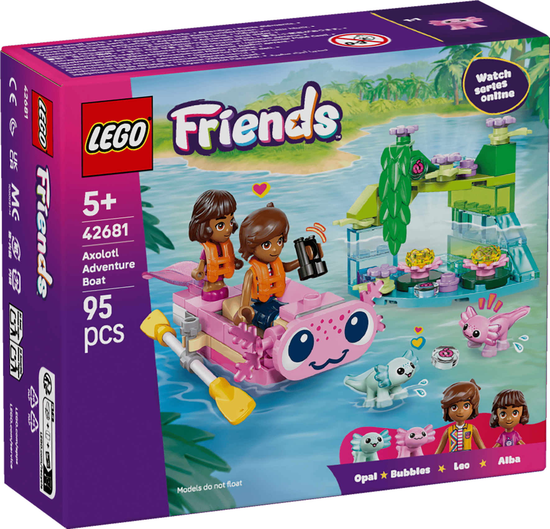 LEGO 42681 FRIENDS ÄVENTYRSBÅT MED AXOLOTLER