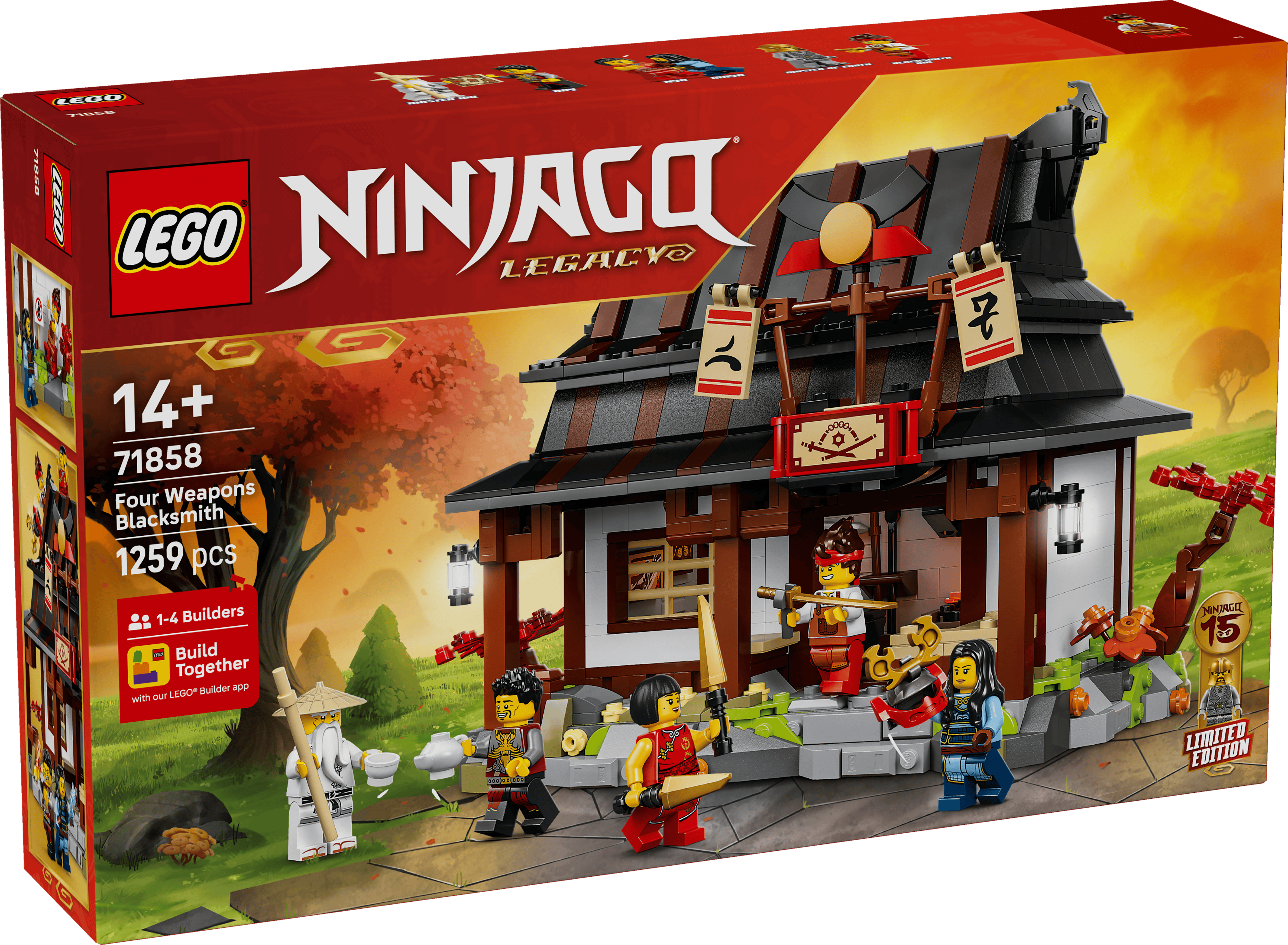 LEGO 71858 NINJAGO 15-ÅRSJUBILEUM – DE FYRA VAPNENS SMEDJA