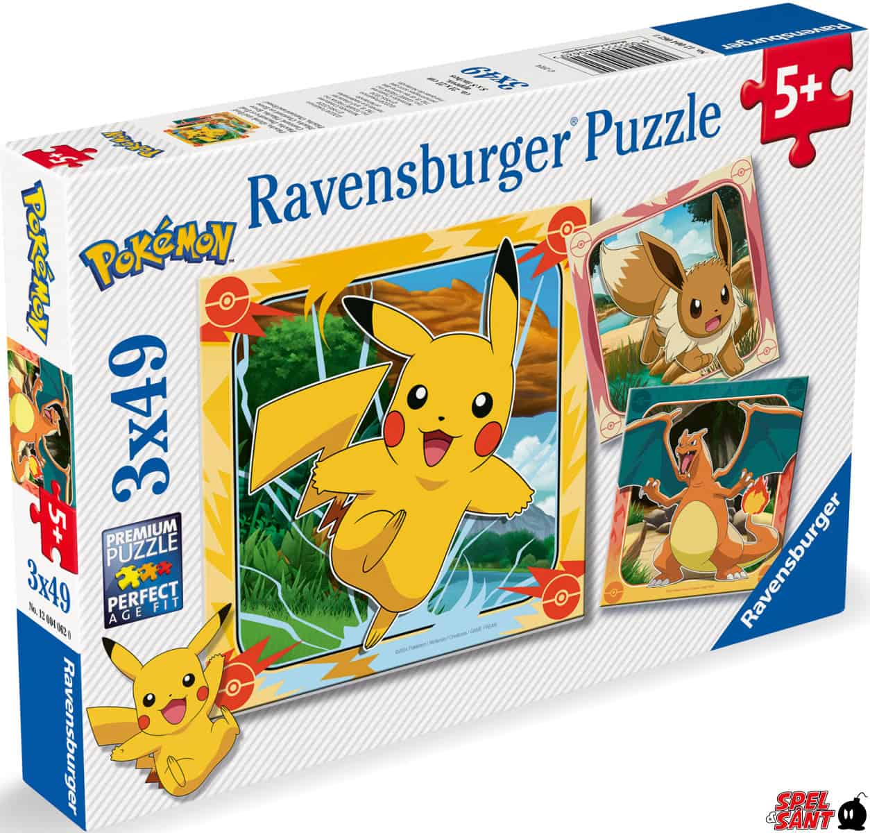 Pussel Rav 3X49Bit Pokémon Pikachu