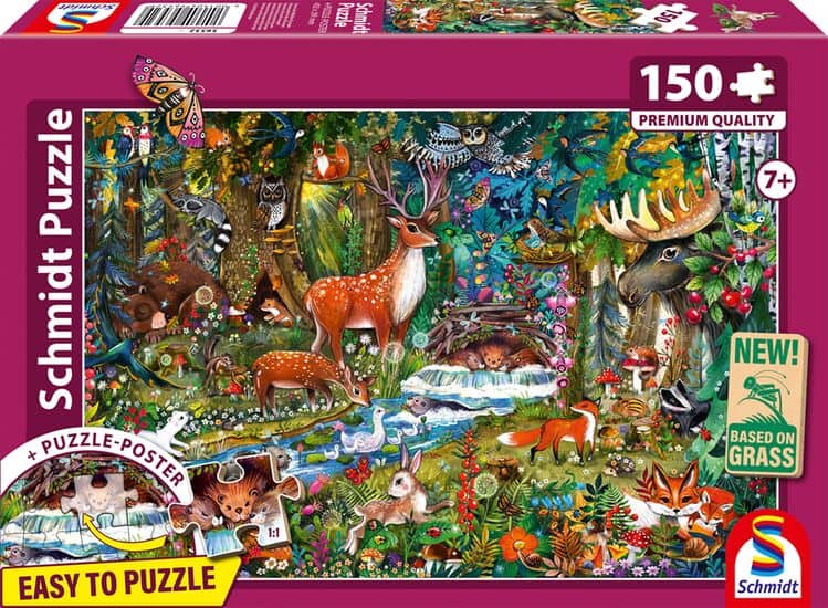 Pussel Schmidt 150Bit Animals In The Forests Of Europe