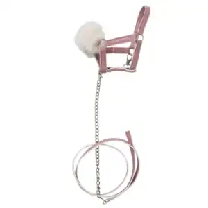 Käpphäst Lädergrimma Och Grimskaft Rosa